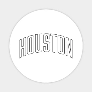 Houston Black Outline Magnet